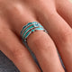 Enamel Scalloped Stacker Ring