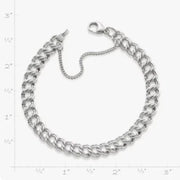 Medium Double Curb Charm Bracelet