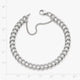 Medium Double Curb Charm Bracelet