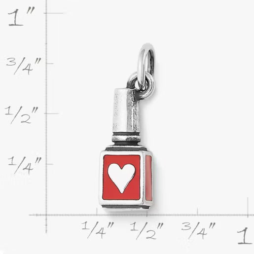 Enamel Red Nail Polish Charm