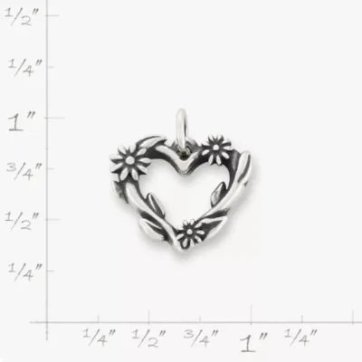 Flowering Vines Heart Charm