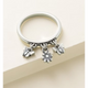 Daisy and Butterflies Dangle Ring