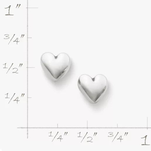 Solid Heart Studs