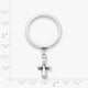 St. Teresa Cross Charm Dangle Ring