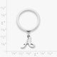 Small Script Initial Charm Dangle Ring