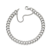 Medium Double Curb Charm Bracelet