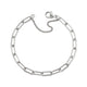 Elongated Link Charm Bracelet