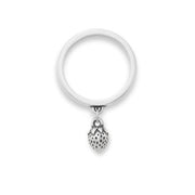 Mini Strawberry Charm Dangle Ring