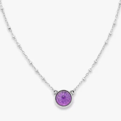 Sculpted Daisy Layered Gemstone Necklace