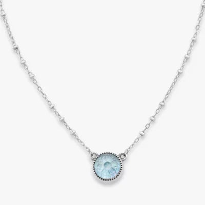 Sculpted Daisy Layered Gemstone Necklace