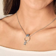 Rose Changeable Charm Holder Necklace