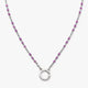 Enamel Beaded Chain Changeable Charm Holder Necklace