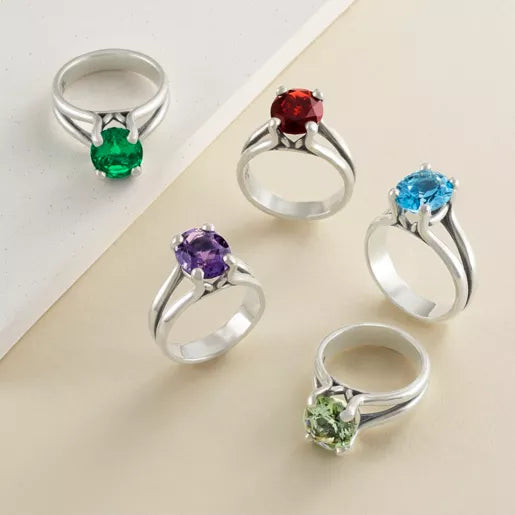 Oval Gemstone Ring