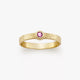 Petite Hammered Gemstone Ring