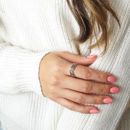 Chevron Ring Set