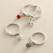 Mini Heart Charm Dangle Ring