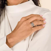 Traced Lines Heart Ring