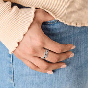 Connected Paw Prints Ring