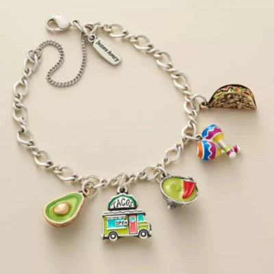 Enamel Taco Truck Charm