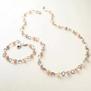 Twisted Wire Link Gemstone Necklace