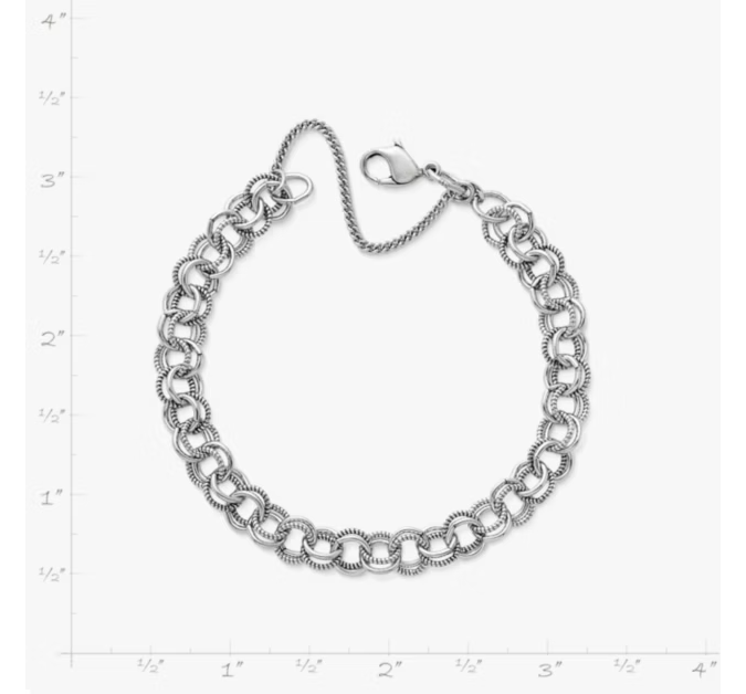 Double Link Charm Bracelet