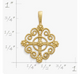 Twisted Wire Lacy Cross Pendant