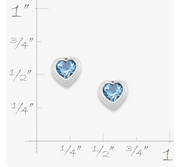 Heart Gemstone Studs