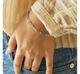 Elongated Link Charm Bracelet