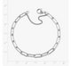 Elongated Link Charm Bracelet
