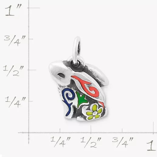 Enamel Festive Bunny Charm